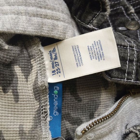 greendog layered look distressed denim jacket with hoodie 18 months baby boy - Picture 2 of 14